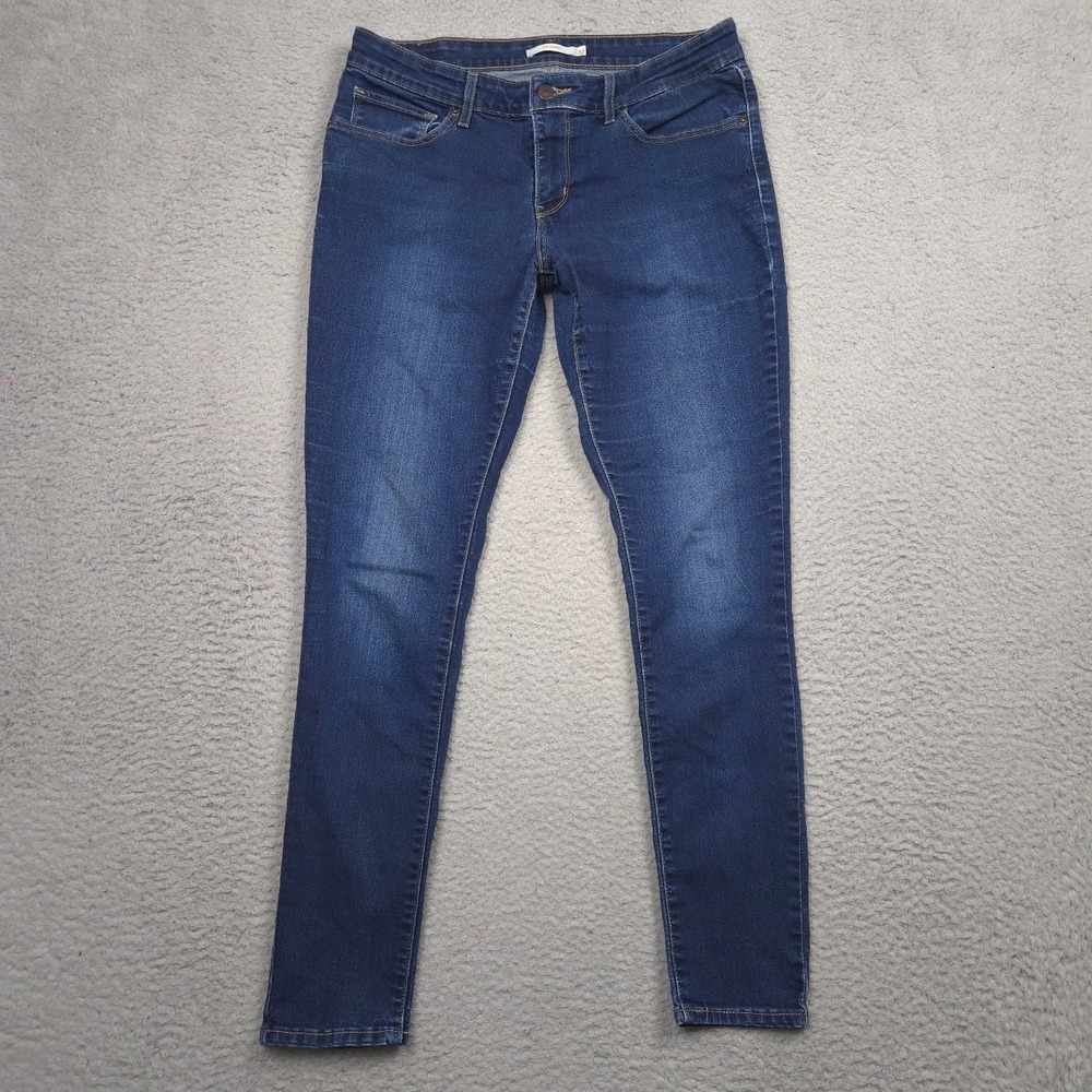 Levi's 711 Skinny Jeans Women 32x32(30) Indigo Ridge Dark Wash Stretch Denim